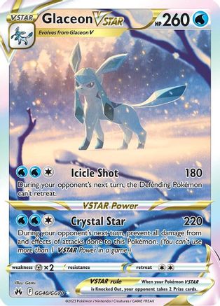 Glaceon VSTAR GG40/GG70  - Holofoil Crown Zenith Galarian Gallery