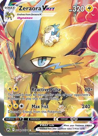 Zeraora VMAX GG42/GG70  - Holofoil Crown Zenith Galarian Gallery