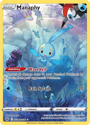 Manaphy GG06/GG70  - Holofoil Crown Zenith Galarian Gallery