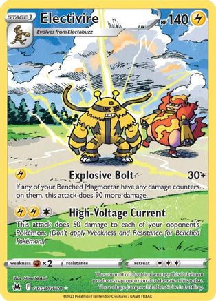 Electivire GG08/GG70  - Holofoil Crown Zenith Galarian Gallery