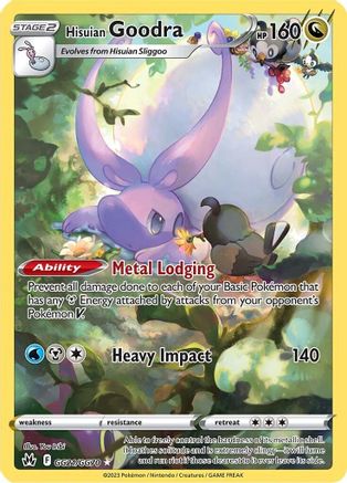 Hisuian Goodra GG21/GG70  - Holofoil Crown Zenith Galarian Gallery