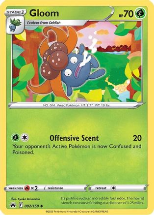 Gloom 002/159  - Reverse Holofoil Crown Zenith