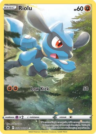 Riolu GG26/GG70  - Holofoil Crown Zenith Galarian Gallery