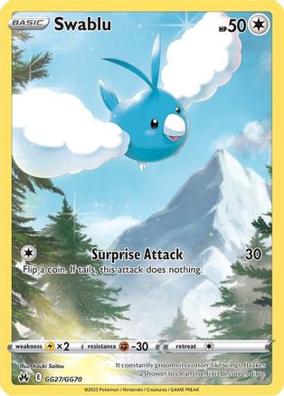 Swablu GG27/GG70  - Holofoil Crown Zenith Galarian Gallery