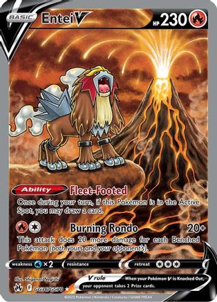 Entei V GG36/GG70  - Holofoil Crown Zenith Galarian Gallery