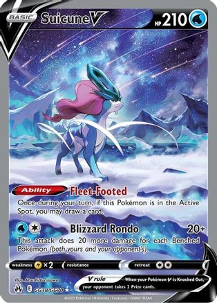 Suicune V GG38/GG70  - Holofoil Crown Zenith Galarian Gallery