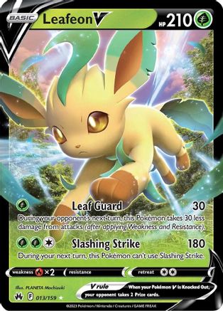 Leafeon V 013/159  - Holofoil Crown Zenith