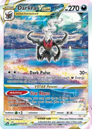 Darkrai VSTAR GG50/GG70  - Holofoil Crown Zenith Galarian Gallery