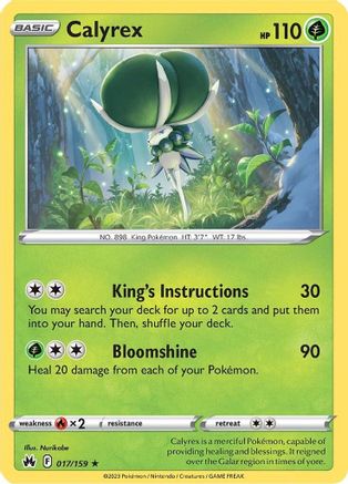 Calyrex 017/159  - Holofoil Crown Zenith