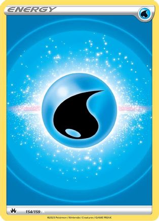 Water Energy (Texture Full Art) 154/159  - Holofoil Crown Zenith