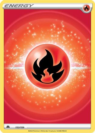 Fire Energy (Texture Full Art) 153/159  - Holofoil Crown Zenith