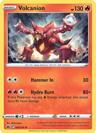 Volcanion 026/159  - Holofoil Crown Zenith