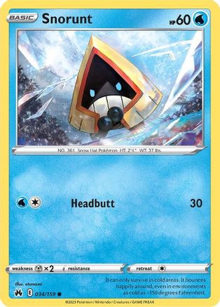 Snorunt 034/159  Crown Zenith