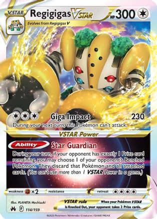 Regigigas VSTAR 114/159  - Holofoil Crown Zenith