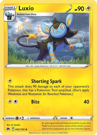Luxio (42) (42) 042/159  - Reverse Holofoil Crown Zenith