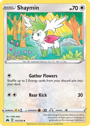 Shaymin 115/159  - Reverse Holofoil Crown Zenith
