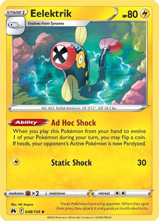 Eelektrik 048/159  - Reverse Holofoil Crown Zenith