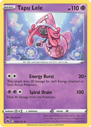 Tapu Lele 064/159  - Holofoil Crown Zenith