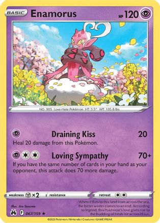 Enamorus 067/159  - Reverse Holofoil Crown Zenith