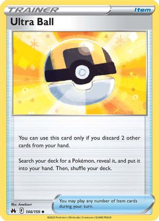 Ultra Ball 146/159  - Reverse Holofoil Crown Zenith