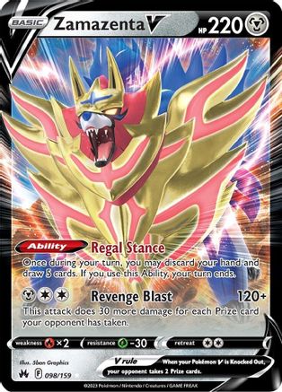 Zamazenta V 098/159  - Holofoil Crown Zenith