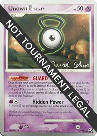 Unown [G] - 2009 (David Cohen) 057  World Championship Decks