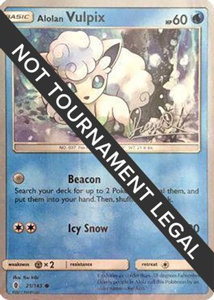 Alolan Vulpix - 2017 (Diego Cassiraga) 021  World Championship Decks