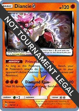 Diancie Prism Star - 2018 (Naohito Inoue) 074  World Championship Decks