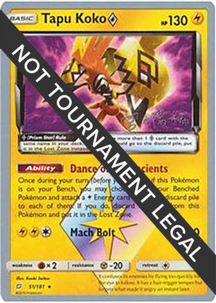 Tapu Koko Prism Star - 2019 (Haruki Miyamoto) 051  World Championship Decks