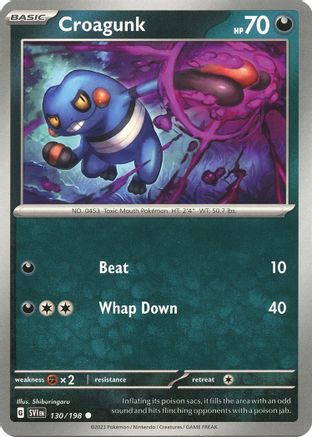 Croagunk 130/198 - Reverse Holofoil Scarlet & Violet Base Set