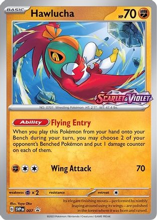 Hawlucha (Prerelease) 007  - Holofoil SV Scarlet & Violet Promo Cards