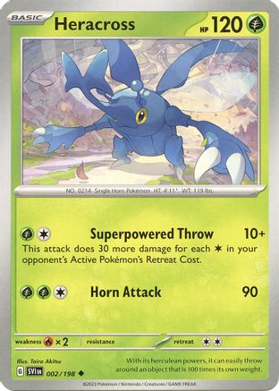 Heracross 002/198 - Reverse Holofoil Scarlet & Violet Base Set