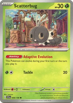 Scatterbug 008/198 - Reverse Holofoil Scarlet & Violet Base Set