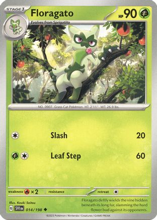 Floragato 014/198 - Reverse Holofoil Scarlet & Violet Base Set