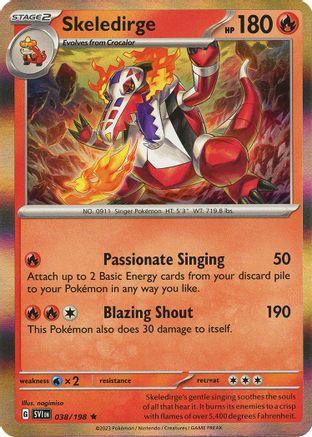 Skeledirge 038/198 - Reverse Holofoil Scarlet & Violet Base Set