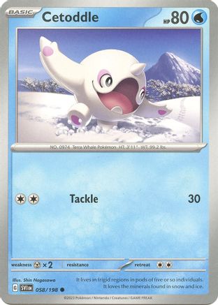 Cetoddle 058/198 - Reverse Holofoil Scarlet & Violet Base Set