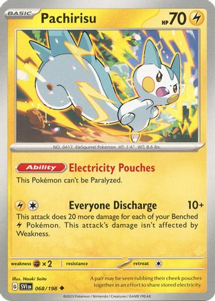 Pachirisu 068/198 - Reverse Holofoil Scarlet & Violet Base Set