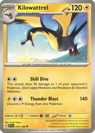 Kilowattrel 079/198 - Reverse Holofoil Scarlet & Violet Base Set
