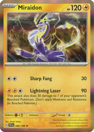 Miraidon 080/198 - Holofoil Scarlet & Violet Base Set