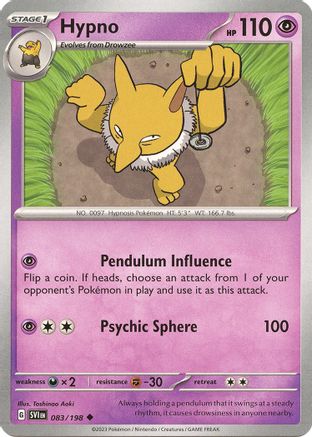 Hypno 083/198 Scarlet & Violet Base Set