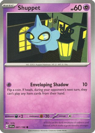 Shuppet 087/198 - Reverse Holofoil Scarlet & Violet Base Set