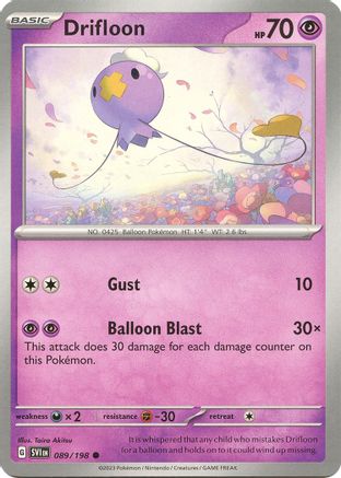 Drifloon 089/198 - Reverse Holofoil Scarlet & Violet Base Set