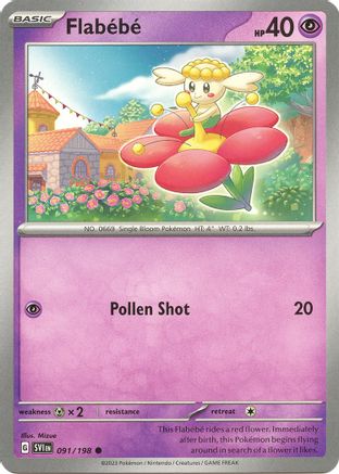 Flabebe 091/198 - Reverse Holofoil Scarlet & Violet Base Set