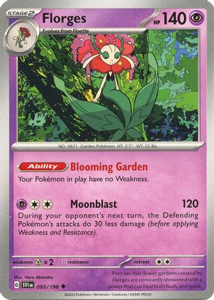 Florges 093/198 - Reverse Holofoil Scarlet & Violet Base Set