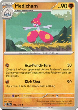 Medicham 111/198 - Reverse Holofoil Scarlet & Violet Base Set