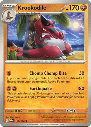 Krookodile 117/198 - Reverse Holofoil Scarlet & Violet Base Set