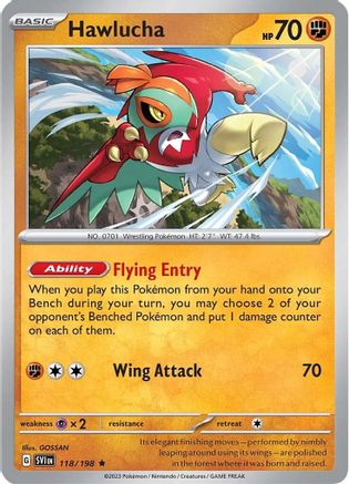 Hawlucha 118/198 - Holofoil Scarlet & Violet Base Set