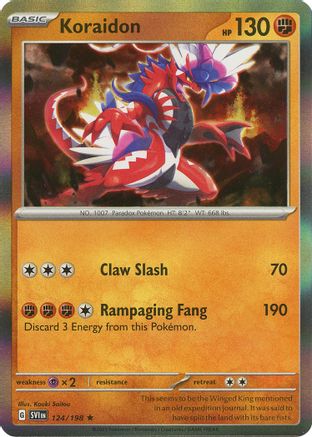 Koraidon 124/198 - Reverse Holofoil Scarlet & Violet Base Set
