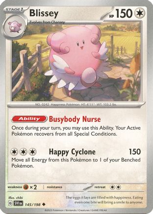 Blissey 145/198 - Reverse Holofoil Scarlet & Violet Base Set