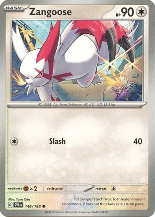 Zangoose 146/198 - Reverse Holofoil Scarlet & Violet Base Set